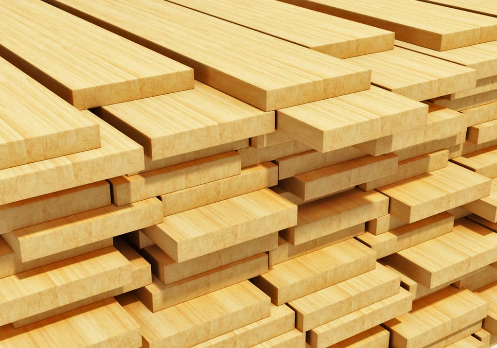 Stacked lumber